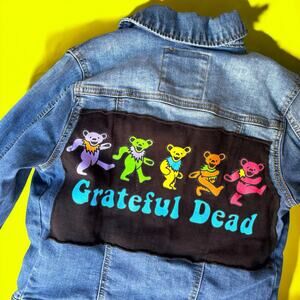 Kids Custom Grateful Dead Patch Denim Jacket